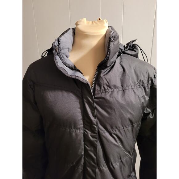 u2wear - Women's Size Small Floor Length Maxi Black Coat With Detachable Hood - Picture 2 of 16